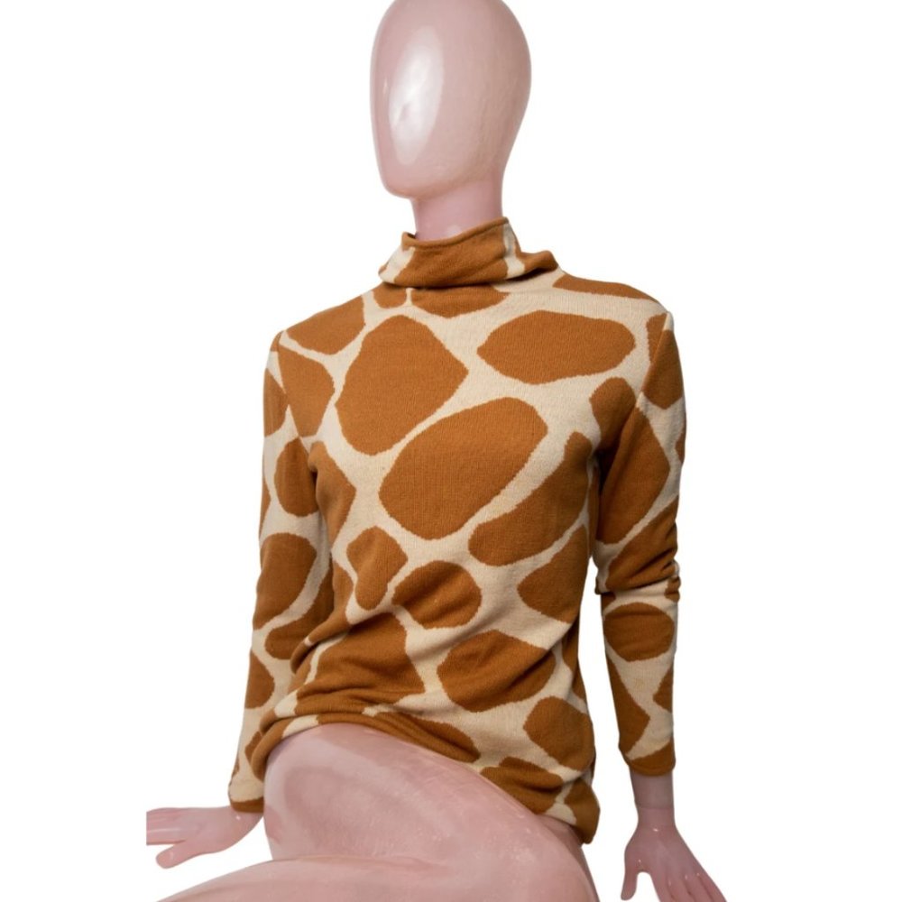 Valentino Boutique Giraffe Turtleneck Top